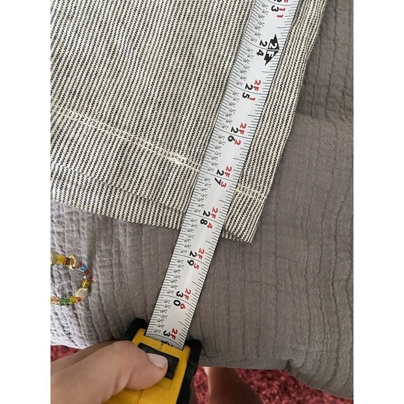 Gap Easy Pant Linen Blend in Off White Stripe Women’s Size XL - Picture 7 of 9